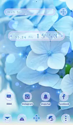 Blue Hydrangea Theme android App screenshot 0